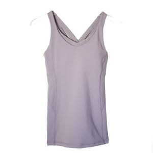 LULULEMON Stash N Run Tank Dusty Dawn Size 6 Luxtreme High Neck Athleisure Gym